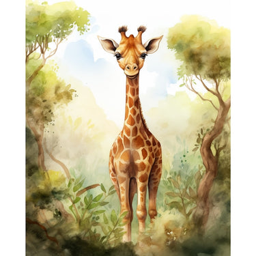 Elephant and Giraffe Painting